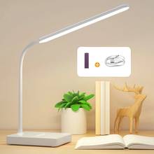 LED Eye Protection Desk Lamp Three-Color Touch Dimmable Reading Light Rechargeable Study Light Desktop Foldable Table Lamp 1901 2024 - buy cheap