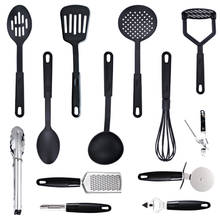 2020 New Oil Spray Cozinha Cucina 100% Food Grade Kitchen Tools Black Heat Resistant Nylon Cooking Utensil Set Non-stick 2024 - buy cheap