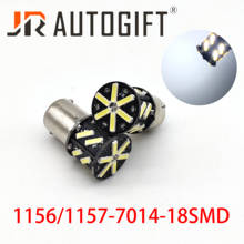 100 unids/lote Auto-styling Auto light 1156 BA15S 7014 18SMD 12V/24V intermitente luz de freno bombilla LED para lámpara blanco 2024 - compra barato