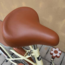 Vintage bike saddle  leather cushion bike electric bicycle seat old style commuter bicycle saddle leather saddle 2024 - buy cheap