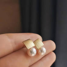 3Pairs/Lot Square Style Pearl Stud Earrings Findings Women DIY Earrings Components 2024 - buy cheap