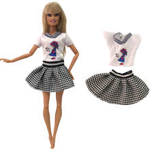 Nk um conjunto boneca vestido de moda superior roupas saia artesanal para barbie boneca acessórios presente brinquedos do bebê 279e 12x 2024 - compre barato