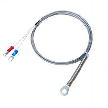 Sensor de temperatura de termopar de cabeza de anillo de cable de cribado de metal tipo K 2024 - compra barato