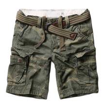 Pantalones cortos de camuflaje para hombre, Shorts Cargo prémium, estilo militar, informal, con múltiples bolsillos, talla grande, ropa de verano 2024 - compra barato