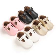 Baby Boy Girl Solid Soft Shoes PU Leather Non-slip First Walkers Infant Shoes 0-18M 2024 - buy cheap