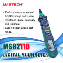 MASTECH MS8211D Auto Range Digital Multimeter Pen-Type Meter DMM Multitester Voltage Current Tester Logic Level Tester 2024 - buy cheap