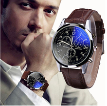 Relogio masculino moda pulseira de couro dos homens analógico quarts relógios de negócios masculino relógio de pulso marca superior de luxo casual masculino 2024 - compre barato