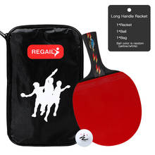 Raquete de tênis de mesa com punho longo, conjunto de raquete de ping pong com raquete de pingue-pongue e raquete de treinamento, kit com bola 2024 - compre barato