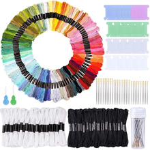LMDZ 207Pcs Embroidery Starter Kit, Embroidery Thread Floss Set 150 Colors Cross Stitch Floss Rainbow Color Sewing Threads Diy 2024 - buy cheap