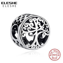 Round Shape 925 Sterling Silver Family Tree of Life Charm Bead Fit Original Charm Silver 925 Bracelet DIY Jewelry 2024 - buy cheap