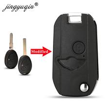jingyuqin 10pcs Modified Flip Remote Key Replacement Shell Case Fob 2 Buttons For BMW Mini One Cooper R50 R53 Blank Key 2024 - buy cheap