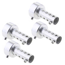 4 Pack 48mm Universal Motorcycle Exhaust End Silencer Straight DB Killer Noise Reducer -Silver 2024 - buy cheap