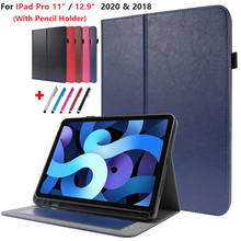 Capa tipo carteira para ipad pro 11, 12.9 polegadas 2018 2020 com suporte para lápis, com suporte, para modelos ipad pro 12 9 2024 - compre barato