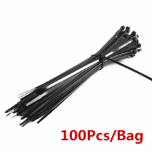 100 Uds. 3X60/80/100/120/150/200mm 4X150/200/250/300 Cable negro Zip corbatas de Nylon de bloqueo automático 2024 - compra barato