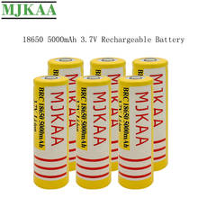 MJKAA 6PCS 100% Original New BRC18650 5000mAh 3.7V Li-ion Rechargeable Battery Lithium Batteries for Flashlight 2024 - buy cheap