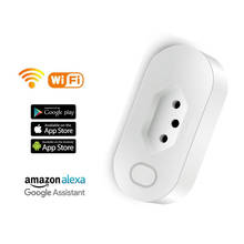 Enchufe inteligente inalámbrico con Monitor de potencia, enchufe estándar de Brasil con WiFi, compatible con Smart Life, Tuya, Alexa y Google Home, 16A 2024 - compra barato