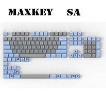 MAXKEY-teclas SA de doble disparo, teclas de ABS, 127 para teclado mecánico MX switch, gris y azul 2024 - compra barato