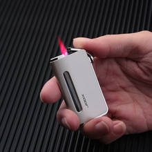 Metal Ultra Thin Jet Torch Lighter Turbo Compact Windproof Gas Butane Cigar Cigarettes New Portable Lighters Smoking Accessories 2024 - buy cheap