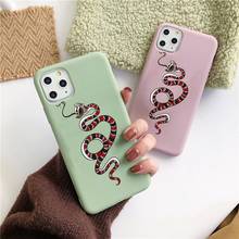 GG snake soft case for iphone 11 pro x xs max xr 8 7 6 6s plus SE 2 matte silicone phone cover Cute ins style coque fundas capa 2024 - buy cheap