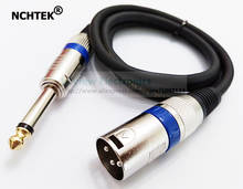 NCHTEK 2M Pure Copper Microphone XLR 3Pin Male Speaker Jack to 6.35MM Mono Male Plug Audio Connector Cable/Free Shipping/1PCS 2024 - buy cheap