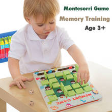 Игра Монтессори в шахматы с памятью, деревянные обучающие игрушки для детей, раннее обучение, интеллектуальная интерактивная игрушка, игры для вечеринок 2024 - купить недорого