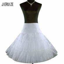 Jieruize saia de tule tutu curta feminina, saia de petticoat de crinolina a line barato rockabilly mariage 2024 - compre barato