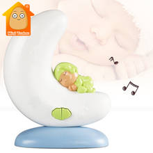 Детские музыкальные Ночник Прекрасный светодиодный музыкальный лунный свет для младенцев с мультяшным принтом Bed Bell погремушка Обучающие Игрушки для раннего развития детей 2024 - купить недорого