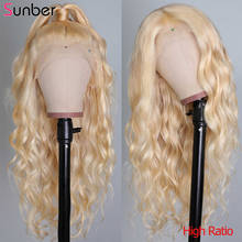 Sunber-Peluca de cabello rubio 613 sin pegamento, pelo Remy con malla frontal, prearrancado, brasileño, HD transparente, encaje, 13x 4/6 2024 - compra barato