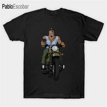 Camisa de algodão masculina camisa de verão t urso russo no inverno boné na motocicleta soviética camiseta homem shubuzhi camiseta-camisa maior tamanho 2024 - compre barato