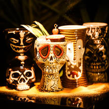 Hawaii Tiki Mugs Cocktail Cup Beer Beverage Mug SKULLMug Ceramic Tiki Mugs Great For Cocktail Drink 2024 - buy cheap