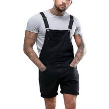 Jaycosin calças masculinas, de verão, da moda, sólida, com suspensórios, com bolsos, de macacão, casual, moda de rua 2024 - compre barato