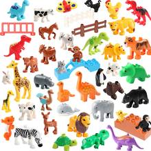 Blocos de construção diy, bonecos de peças de montar, zoológico, série animal, figuras, partículas grandes, brinquedos educativos para crianças 2024 - compre barato