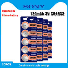 20PCS/lot SONY Original CR1632 Button Cell Battery 3V Lithium Batteries CR 1632 for Watch Remote Toy Computer Calculator Control 2024 - buy cheap