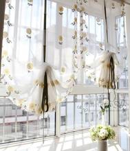 Polyester Voile Daisy Embroidery Ribbon Roman Curtain Home Wave European Living Room Kitchen Balcony Voile 1PC 2024 - buy cheap