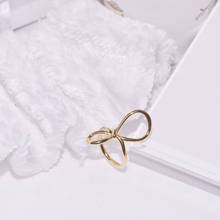 Baoyocn marca de luxo 925 prata esterlina amarelo ouro cor toi et moi 8-shaped nó anel feminino moda jóias presente 2024 - compre barato