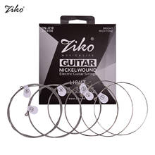 ZIKO DN-010 6 pçs/set Cordas Da Guitarra para Guitarras Elétricas Luz Normal Hexagonal Núcleo Namo Revestimento Níquel Enrolamento Para Guitarra 2024 - compre barato
