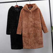 New Autumn Winter Wide-Waisted Plus Size Faux Fur Coat Women Loose Oversize Cotton Liner Long Jacket Warm Thick Hooded Coats 834 2024 - buy cheap