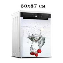 Atacado 3d arte tomatos em água máquina de lavar louça geladeira freeze adesivo arte geladeira capa da porta papel parede cozinha adesivos 2024 - compre barato
