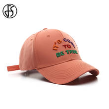 FS Trendy Letter Embroidery Mens Caps And Hats Orange Pink Baseball Hat For Women Outdoor Sports Snapback Cap Bone Masculino 2024 - buy cheap