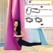 Anti-gravity aerial yoga hammock swing Full Set Aerial Traction Device Fitness for yoga for yoga studio Yoga Flying Swing 5x2.8m 2024 - buy cheap