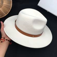 new winter web celebrity  paragraph white wool felt hat  of French style restoring ancient ways Fedoras 2024 - buy cheap