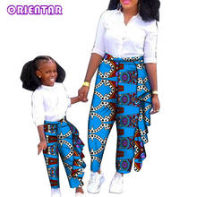 Summer African Clothes for Women Girl African Wax Print Long Pants African Bazin Riche Mum Daughter Family Matching WYQ536 2024 - buy cheap