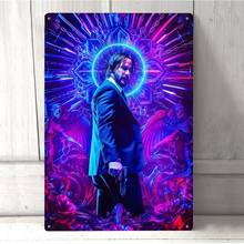 John Wick-cartel de Metal Retro para pared, carteles de hojalata para Pub, cafetería, Bar, garaje, marcas Retro, pintura de hierro, cartel colgante para el hogar, 30x40C 2024 - compra barato