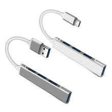 Usb c hub 3.0 tipo c 3.1 4 portas multi divisor adaptador otg para lenovo huawei macbook pro 13 15 ar pro computador acessórios 2024 - compre barato