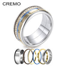 Cremo Luxury Turuning Rings For Women Color Zirconia Wedding Band Engagement Ring Fashion Jewelry 2024 - buy cheap