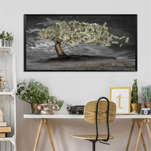 Постер с изображением долларов и деревьев, Картина на холсте, настенное искусство, картина миллиардера для гостиной, украшение для дома 2024 - купить недорого