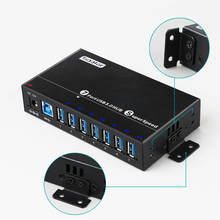 Sipolar Aluminum 7 Ports USB 3.0 Charger Hub Multi Port USB Splitter With 12V 3A Power Adapter LED Indicator Bracket AX-173 2024 - buy cheap