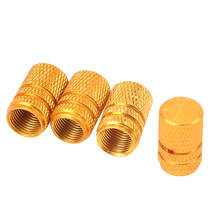 POSSBAY Universal Gold Aluminum Car Auto Bike Air Valve Caps 4pcs Tyre Tire Wheel Stems Dust-proof Cover Screws 2024 - buy cheap