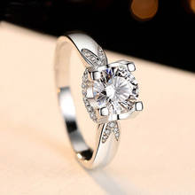 Anel de moissanite branca 18k, 1ct 2ct e 3ct df, excelente corte, anel de diamante, joia de aniversário de noivado 2024 - compre barato