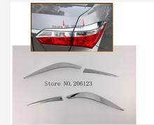car body rear tail Light lamp detector frame stick styling ABS Chrome cover trim eyebrow For toyota Corolla Altis 2014 2015 2016 2024 - buy cheap